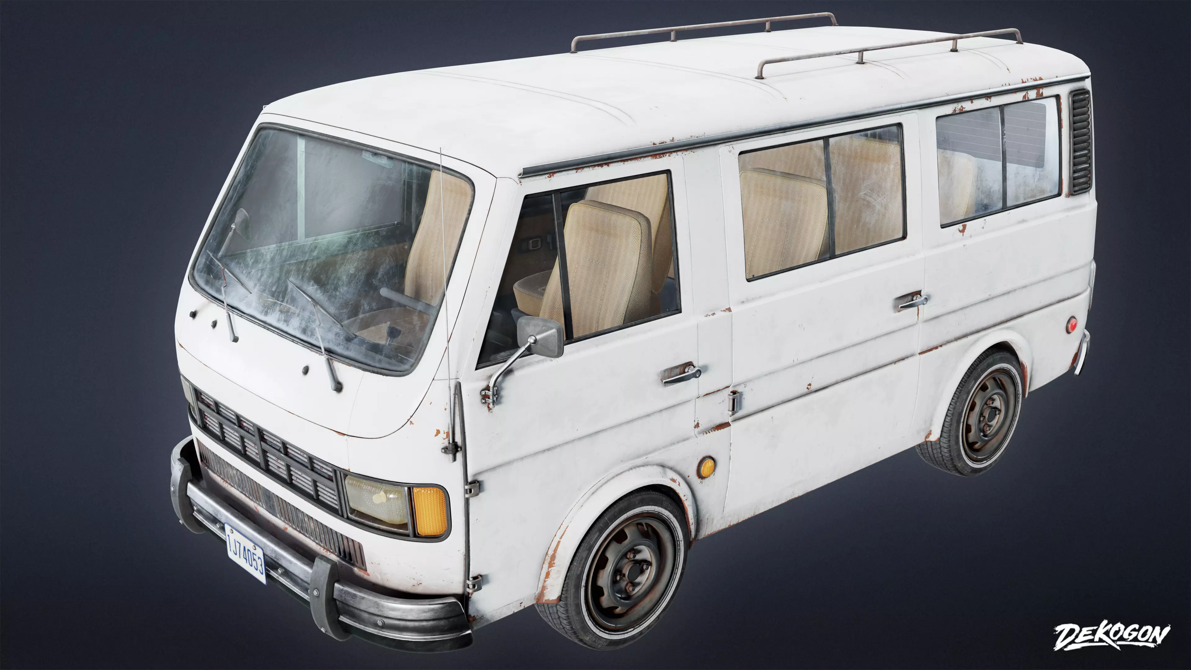 VEHICLES - Van 01 - LOW POLY Low-poly 3D model_0