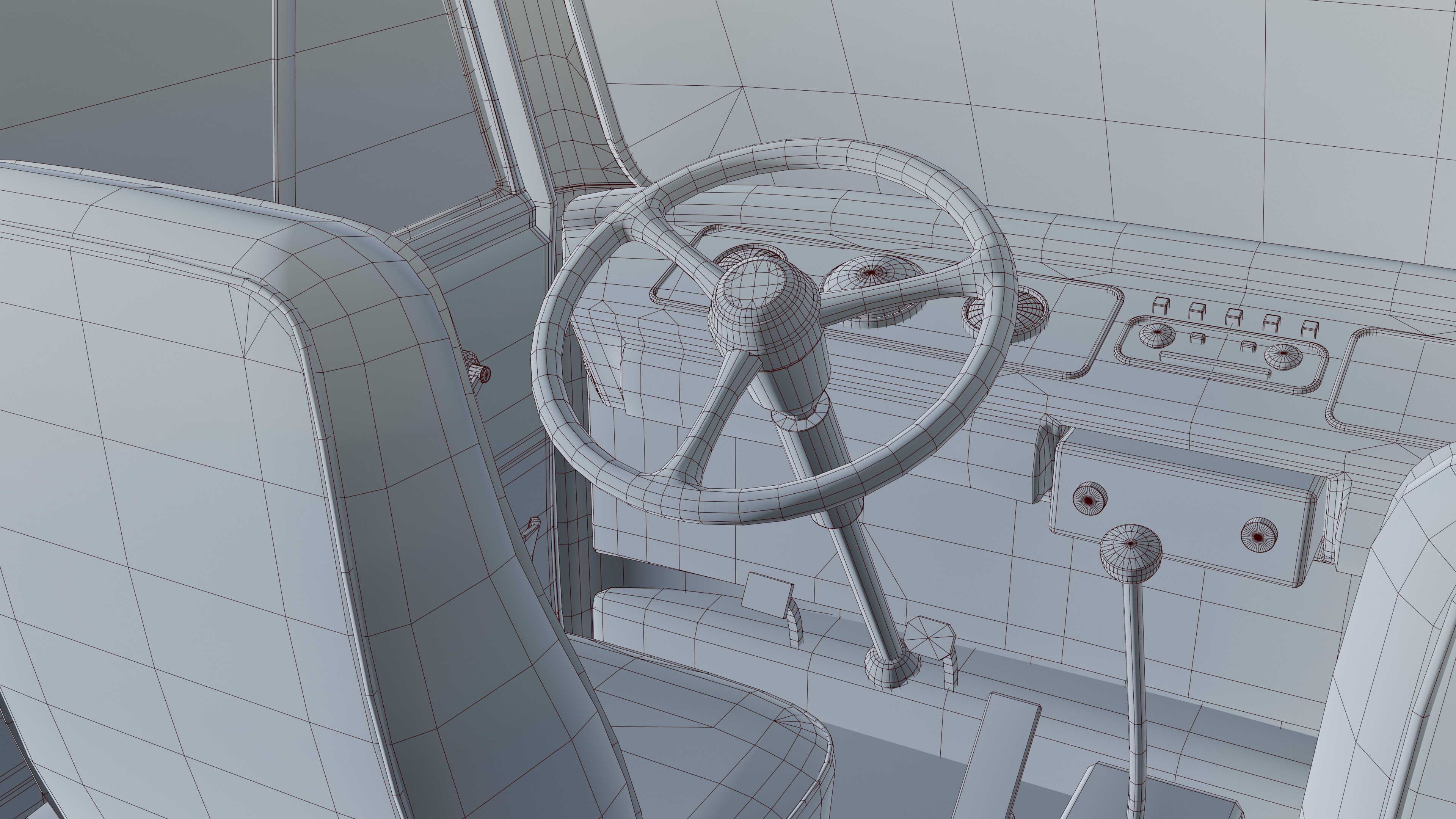 VEHICLES - Van 01 - LOW POLY Low-poly 3D model_7