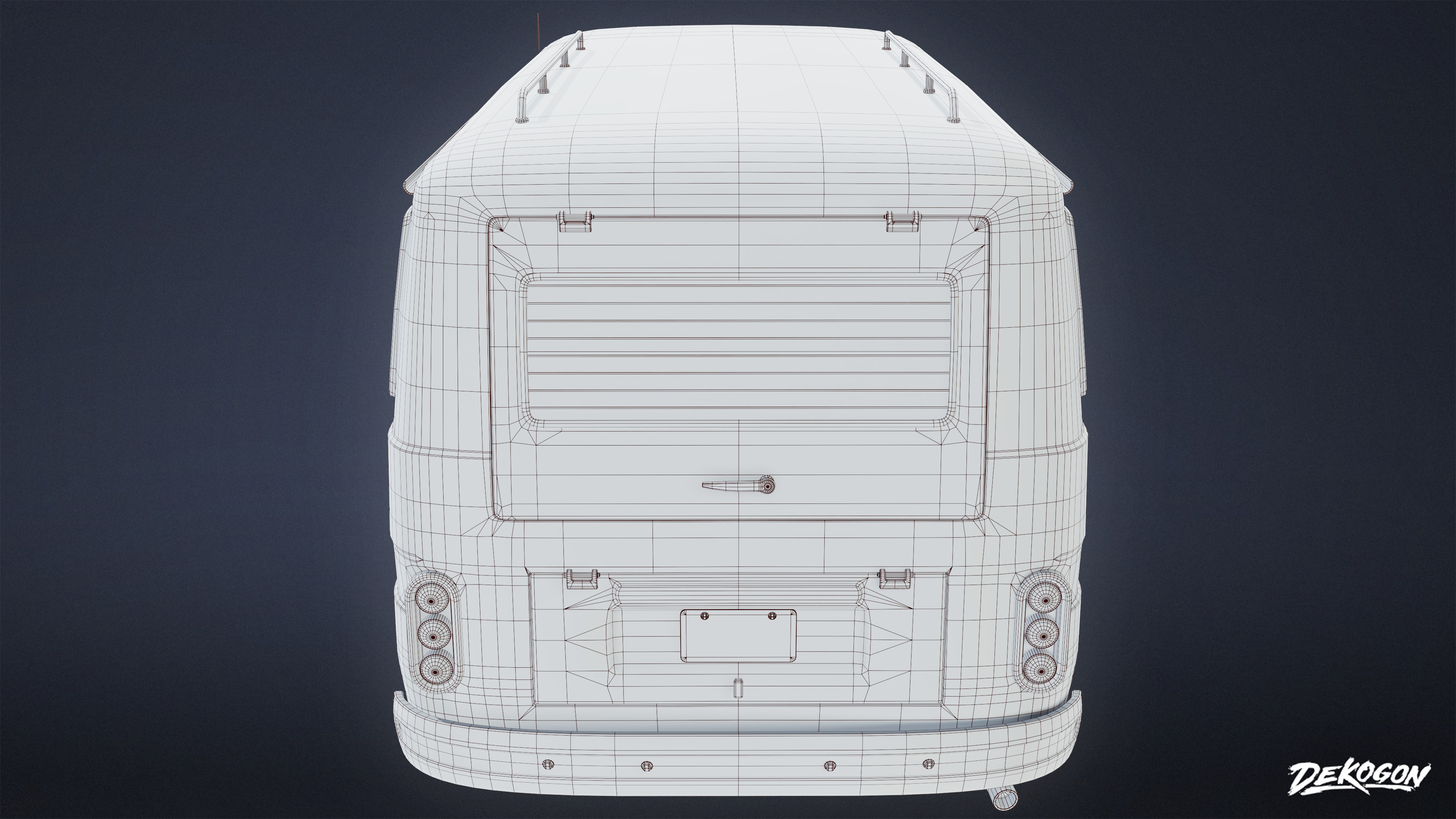VEHICLES - Van 01 - LOW POLY Low-poly 3D model_8