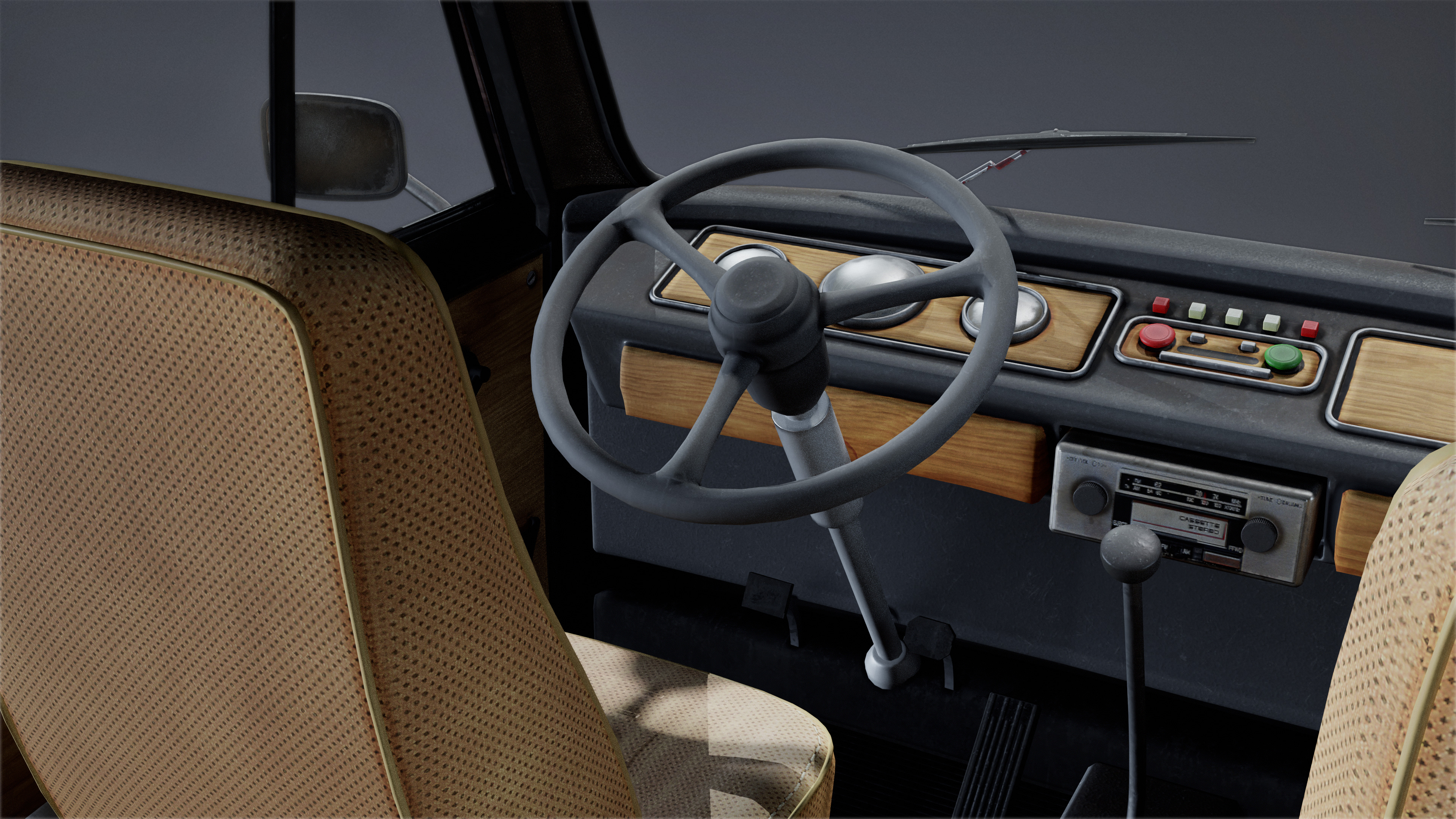 VEHICLES - Van 01 - LOW POLY Low-poly 3D model_6