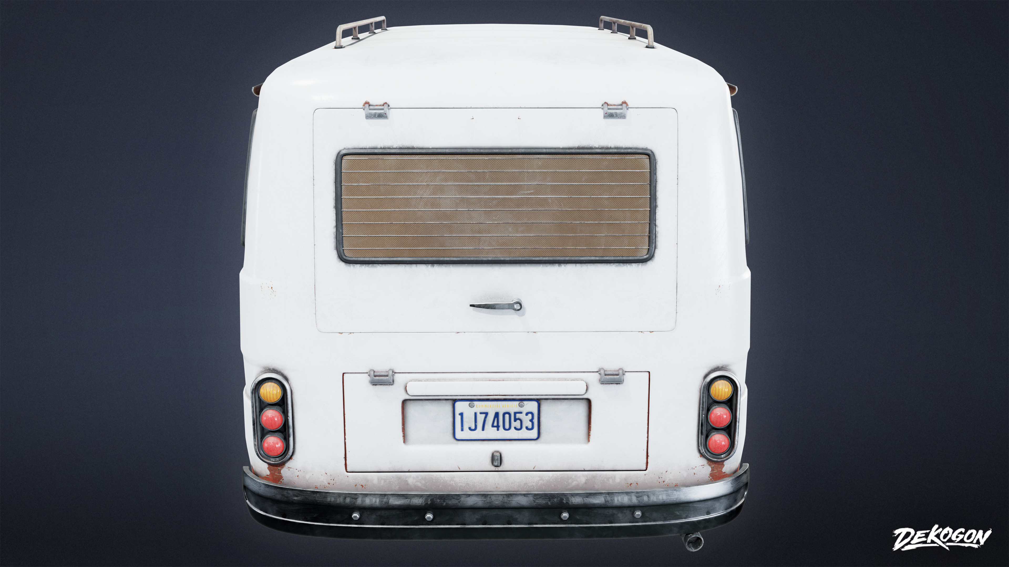 VEHICLES - Van 01 - LOW POLY Low-poly 3D model_4