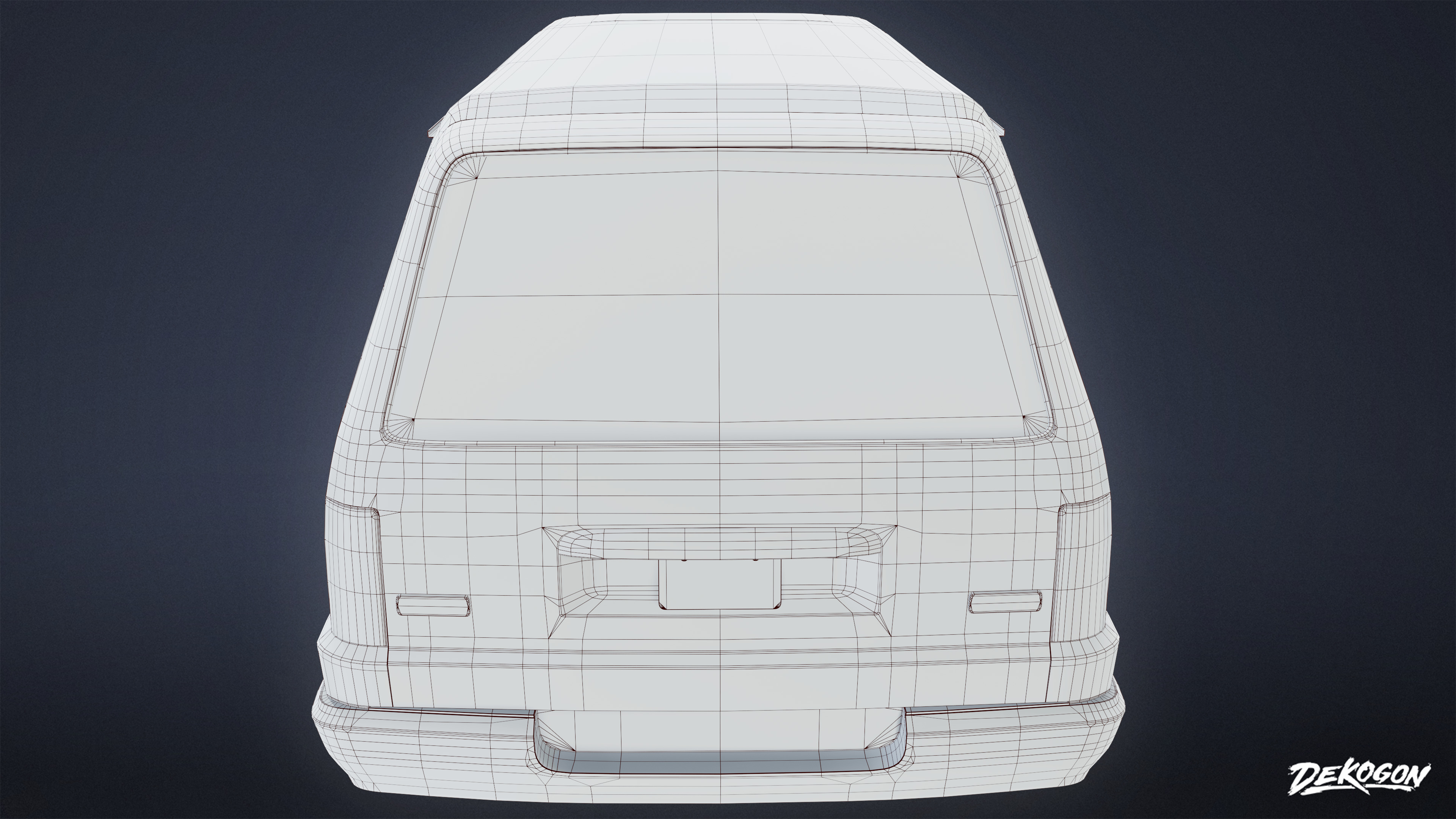 VEHICLES - Van 02 - LOW POLY Low-poly 3D model_8