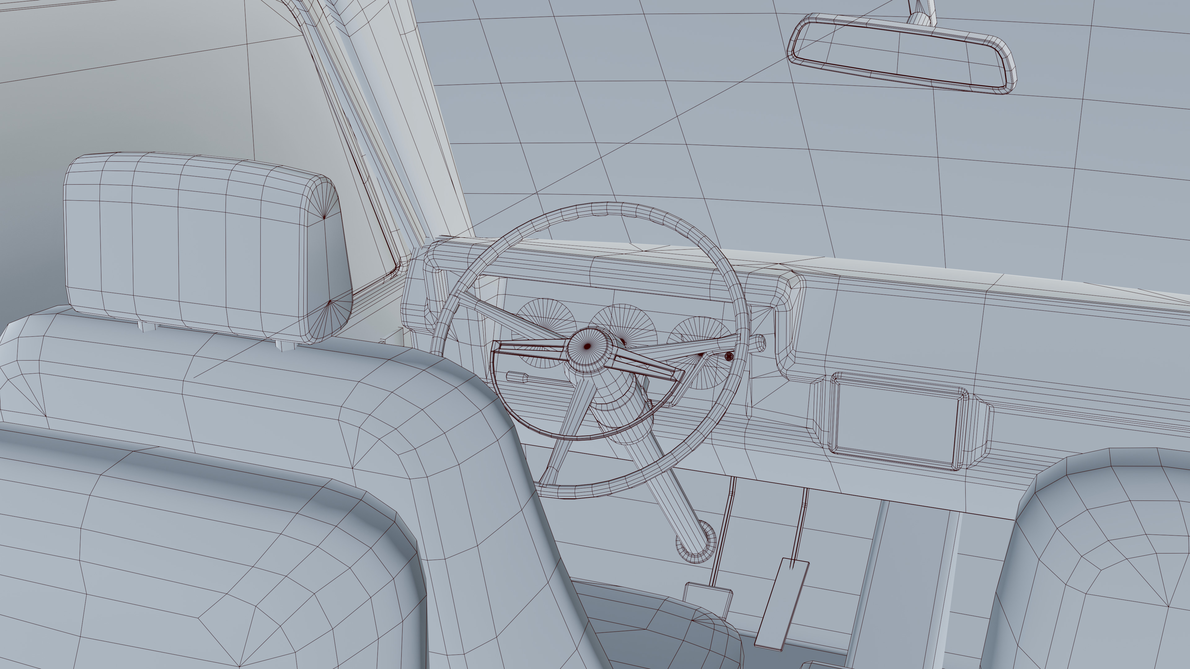 VEHICLES - Van 02 - LOW POLY Low-poly 3D model_7