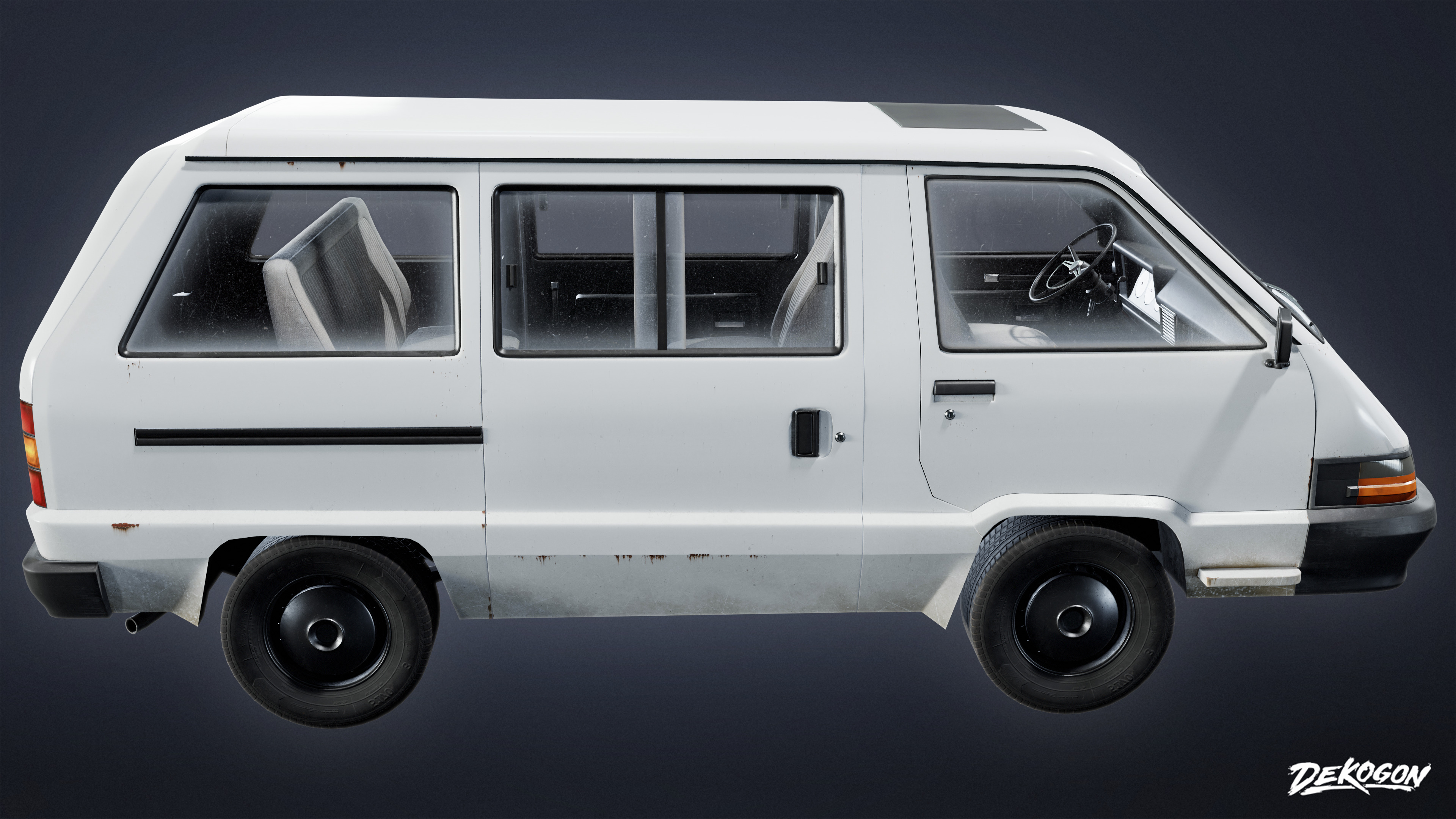 VEHICLES - Van 02 - LOW POLY Low-poly 3D model_3