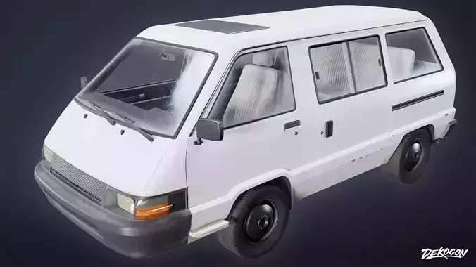 VEHICLES - Van 02 - LOW POLY Low-poly 3D model