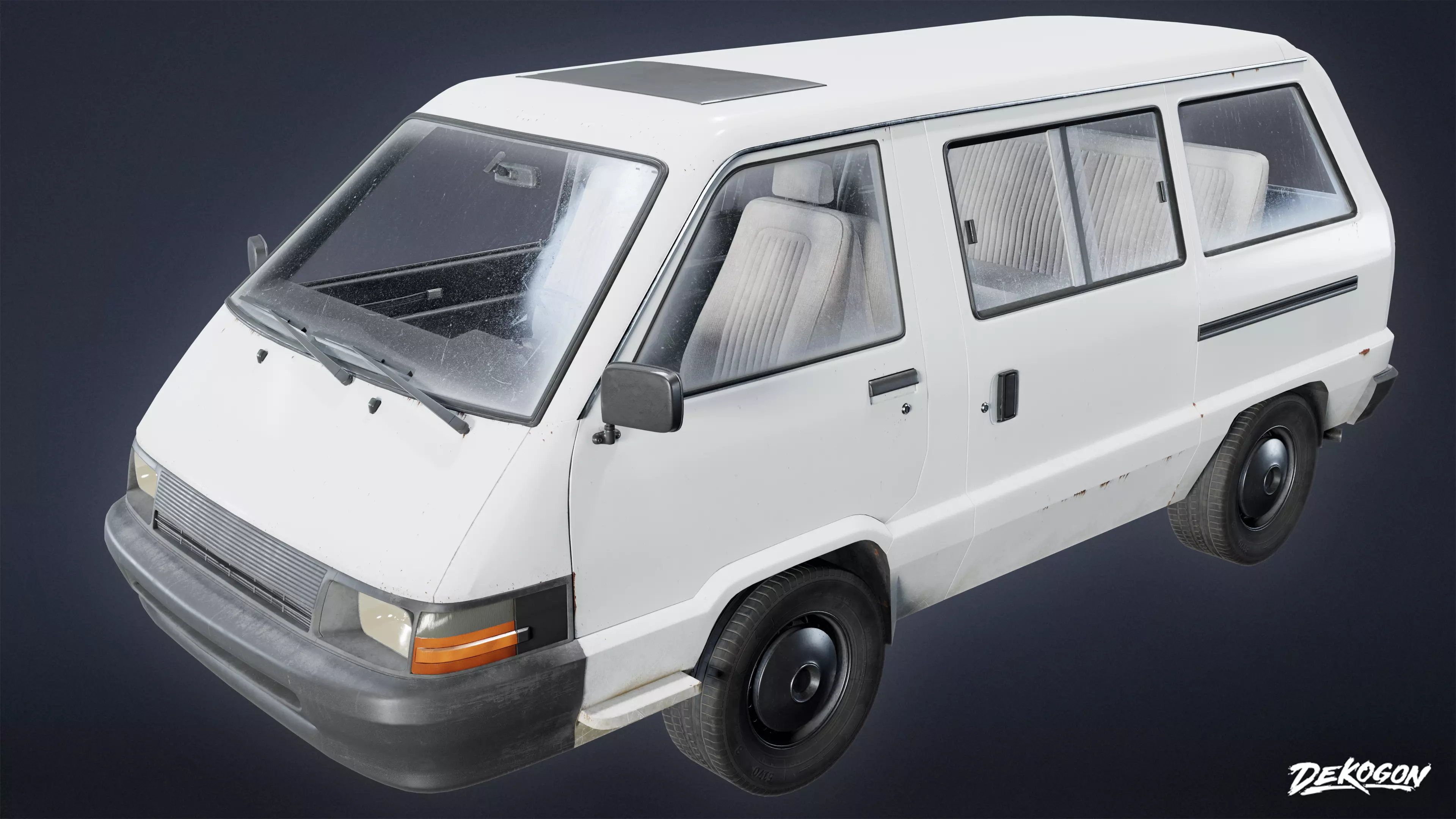 VEHICLES - Van 02 - LOW POLY Low-poly 3D model_0