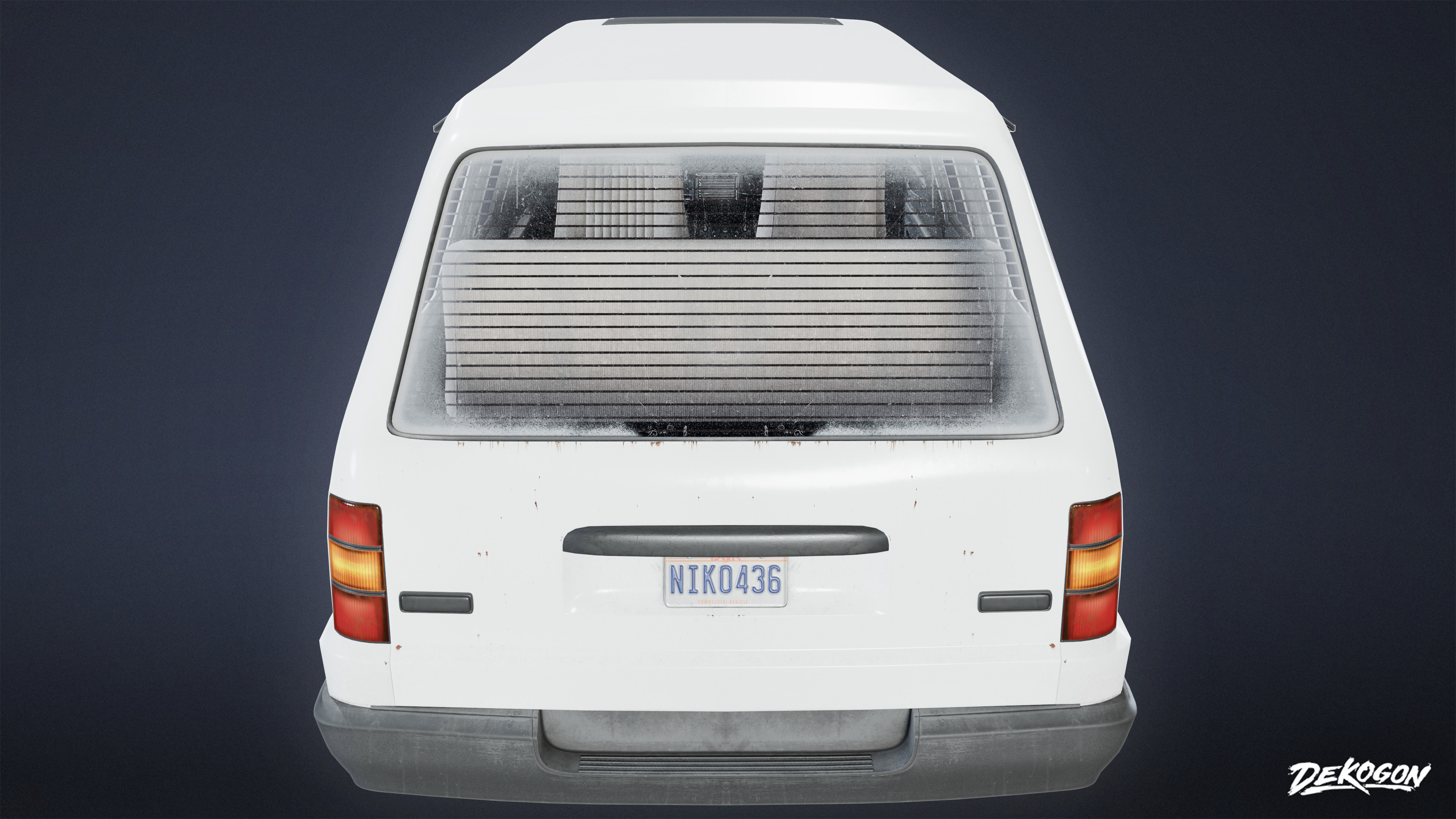 VEHICLES - Van 02 - LOW POLY Low-poly 3D model_4