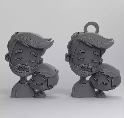 father and son love keychain decor 