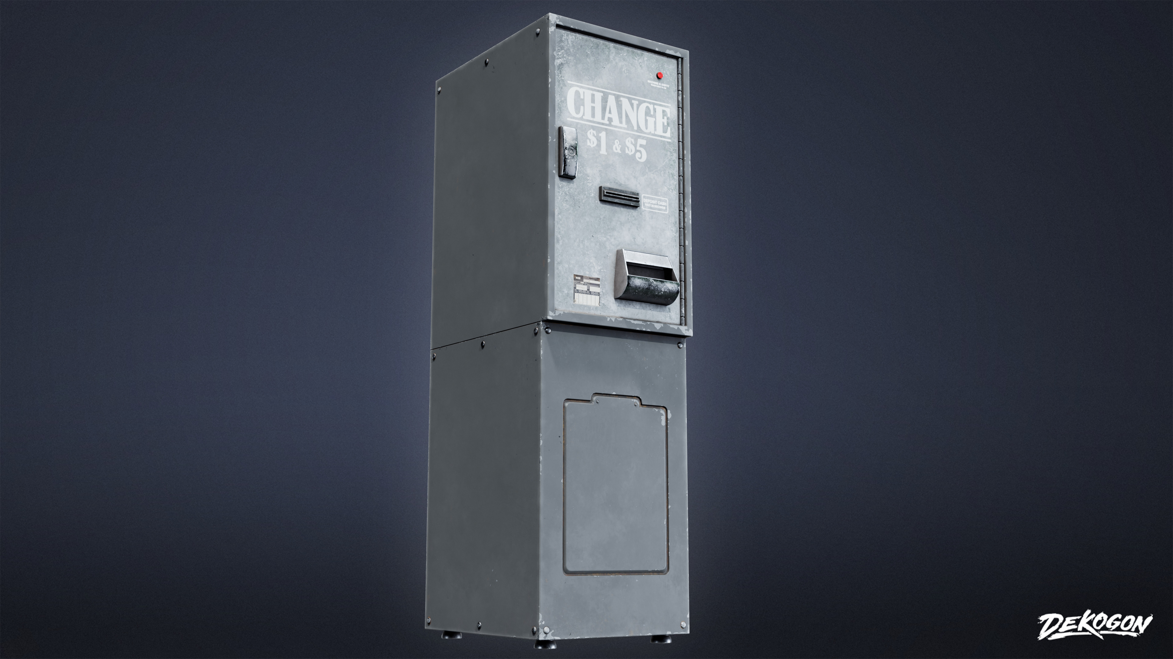 LAUNDROMAT - Change Machine 01 - LOW POLY AND NANITE Low-poly 3D model_5