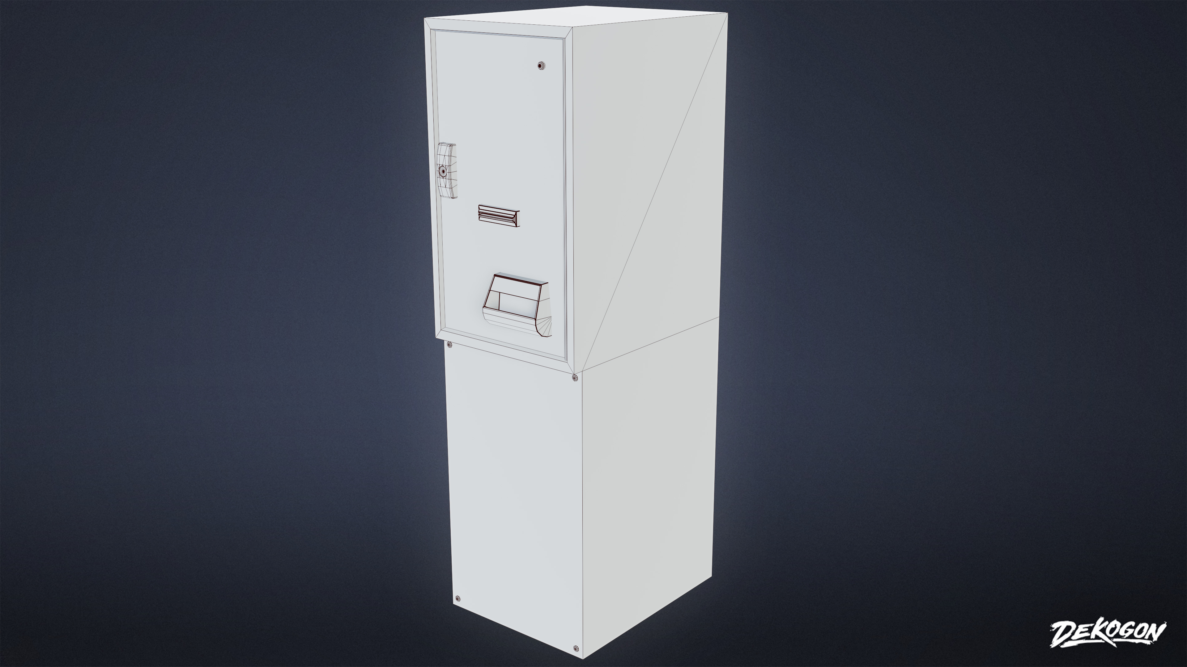 LAUNDROMAT - Change Machine 01 - LOW POLY AND NANITE Low-poly 3D model_9