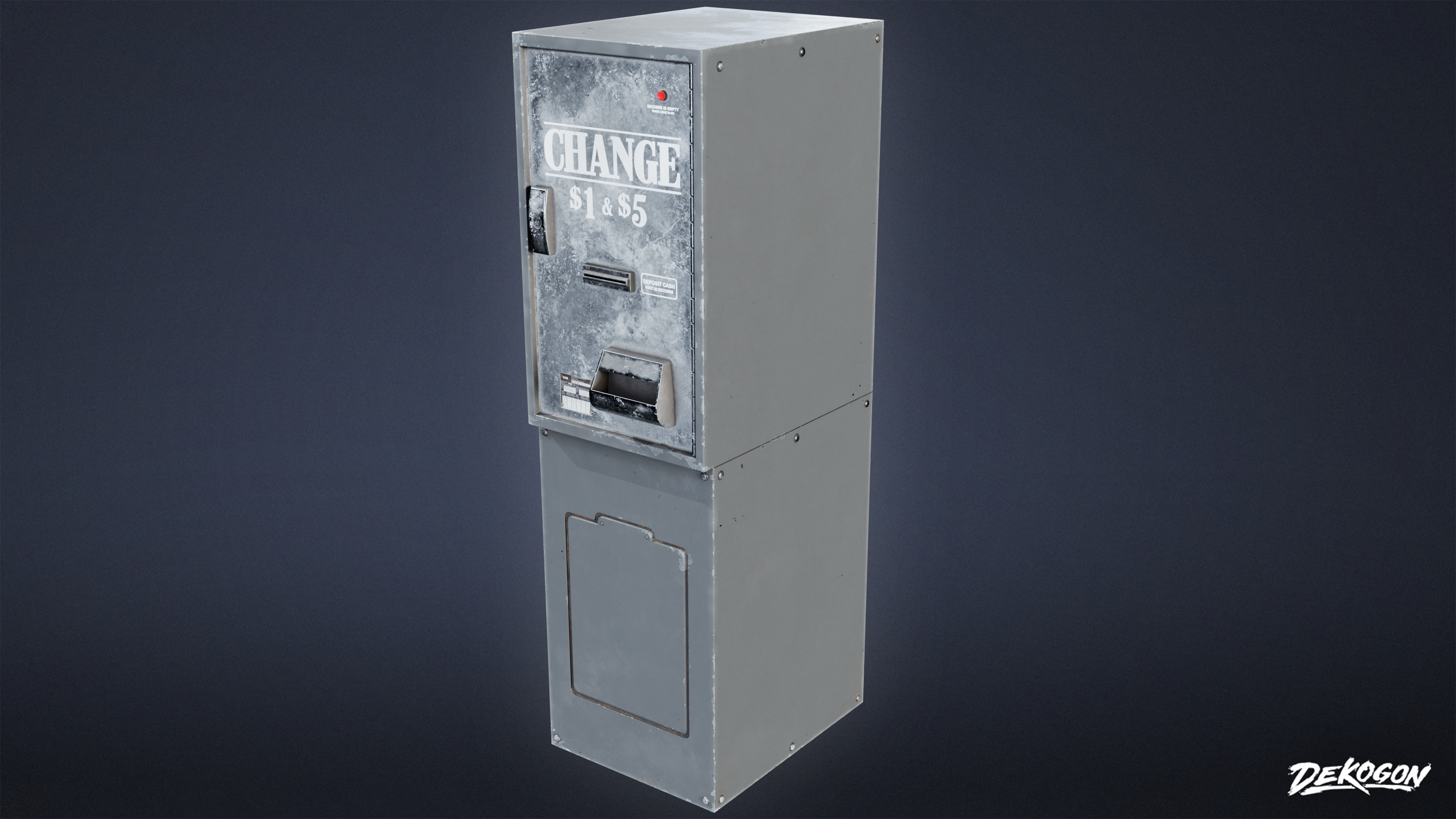 LAUNDROMAT - Change Machine 01 - LOW POLY AND NANITE Low-poly 3D model_6