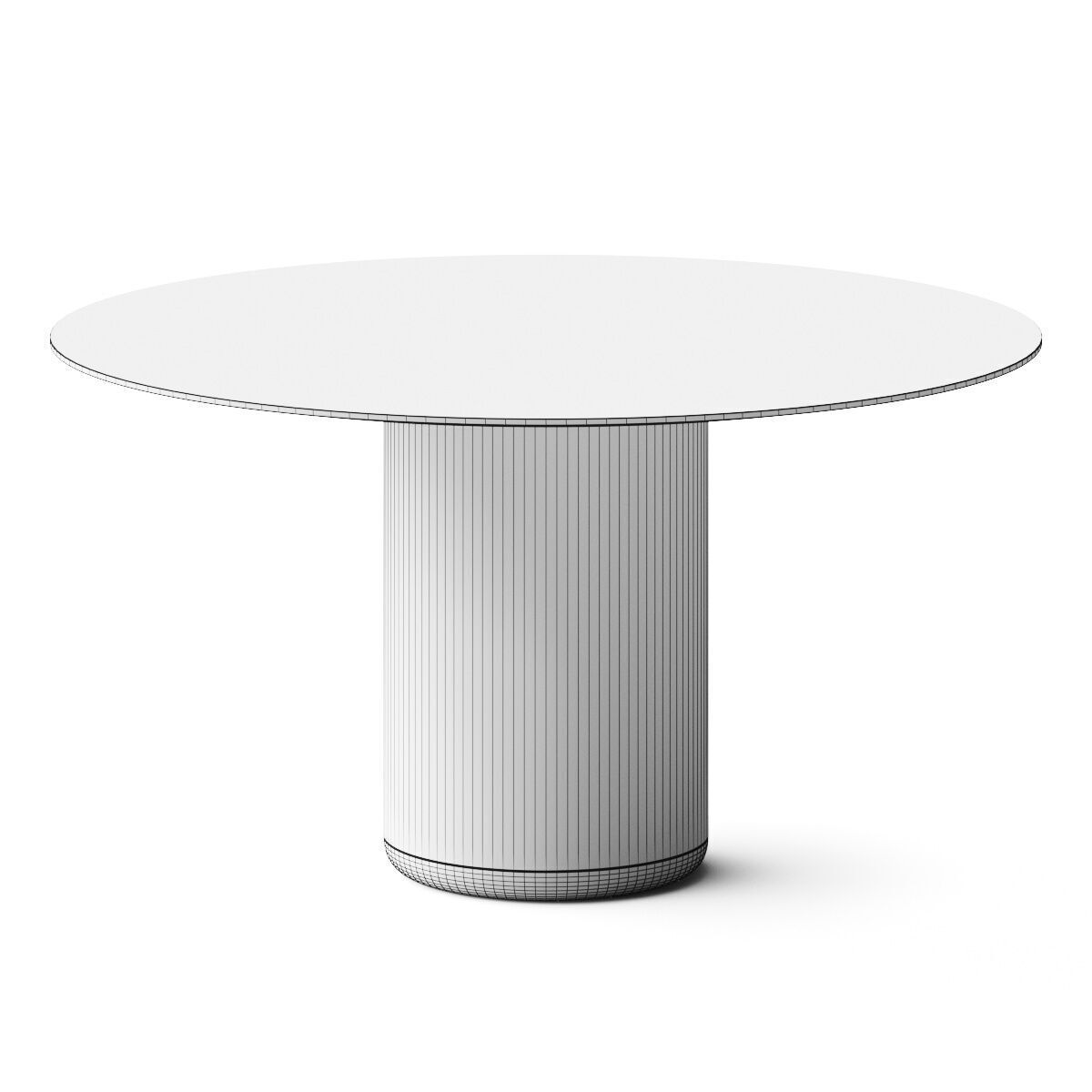 Stylish Club Her Round Dining Table 3D model_2