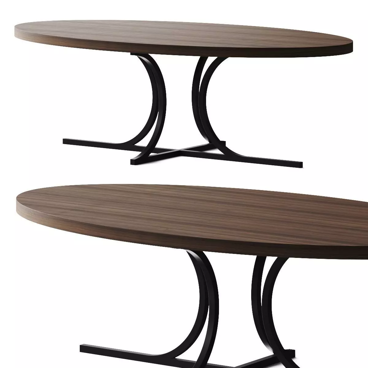Stylish Club Bridge Dining Table 3D model_0