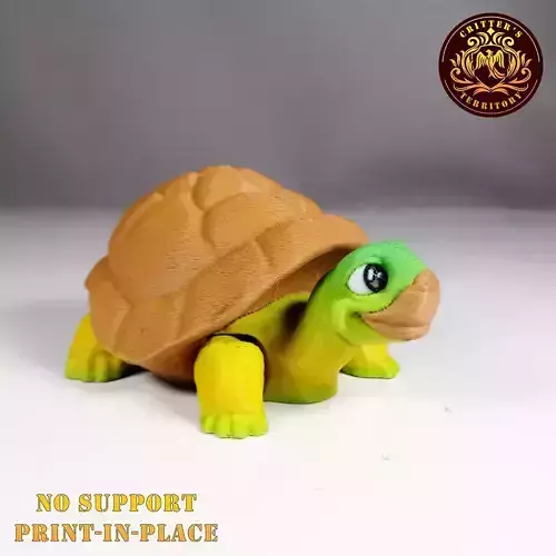 Flexi Tortoise No support Print in Place Articulate