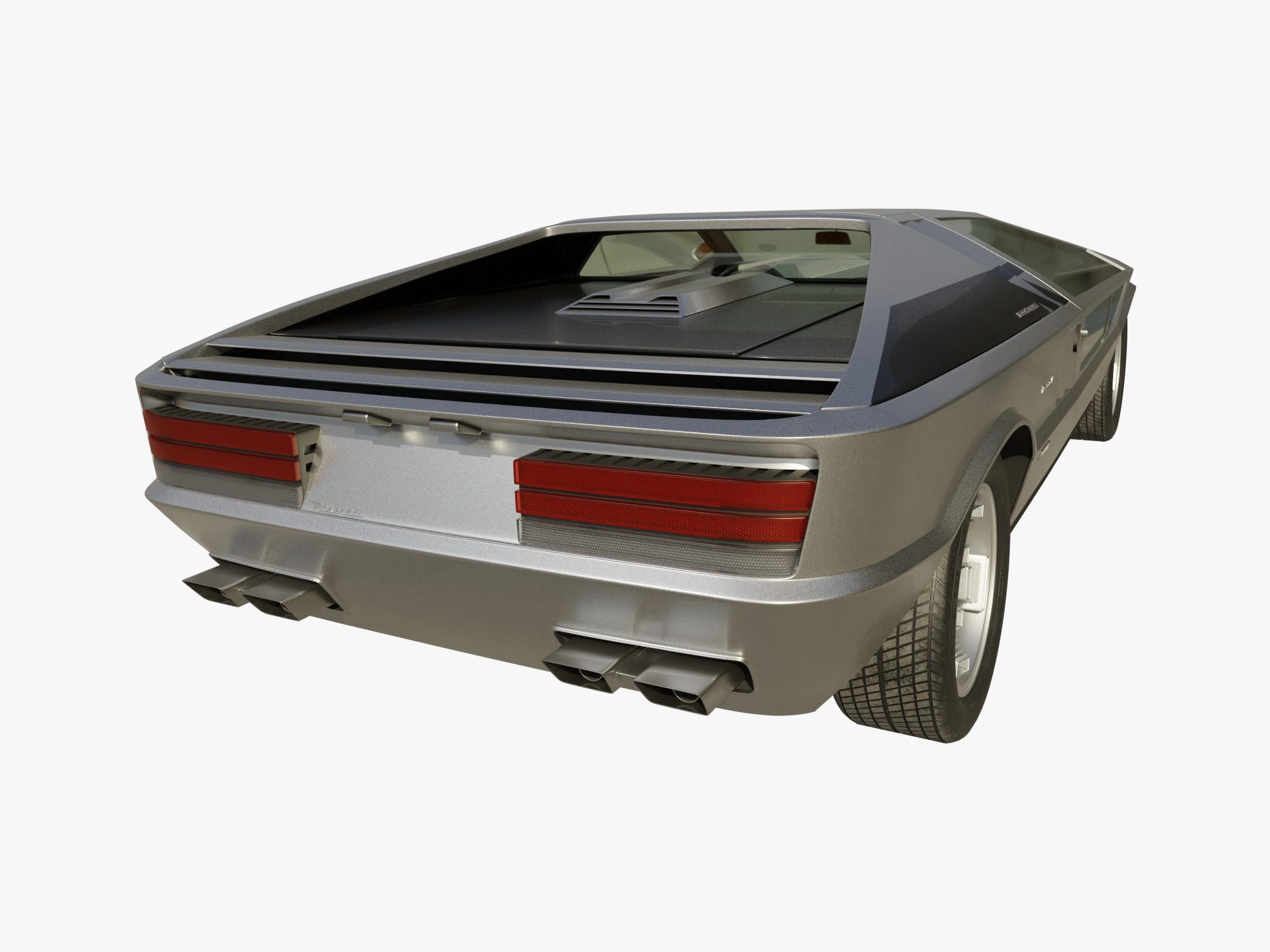 Maserati Boomerang coupe 1972 3D model_5