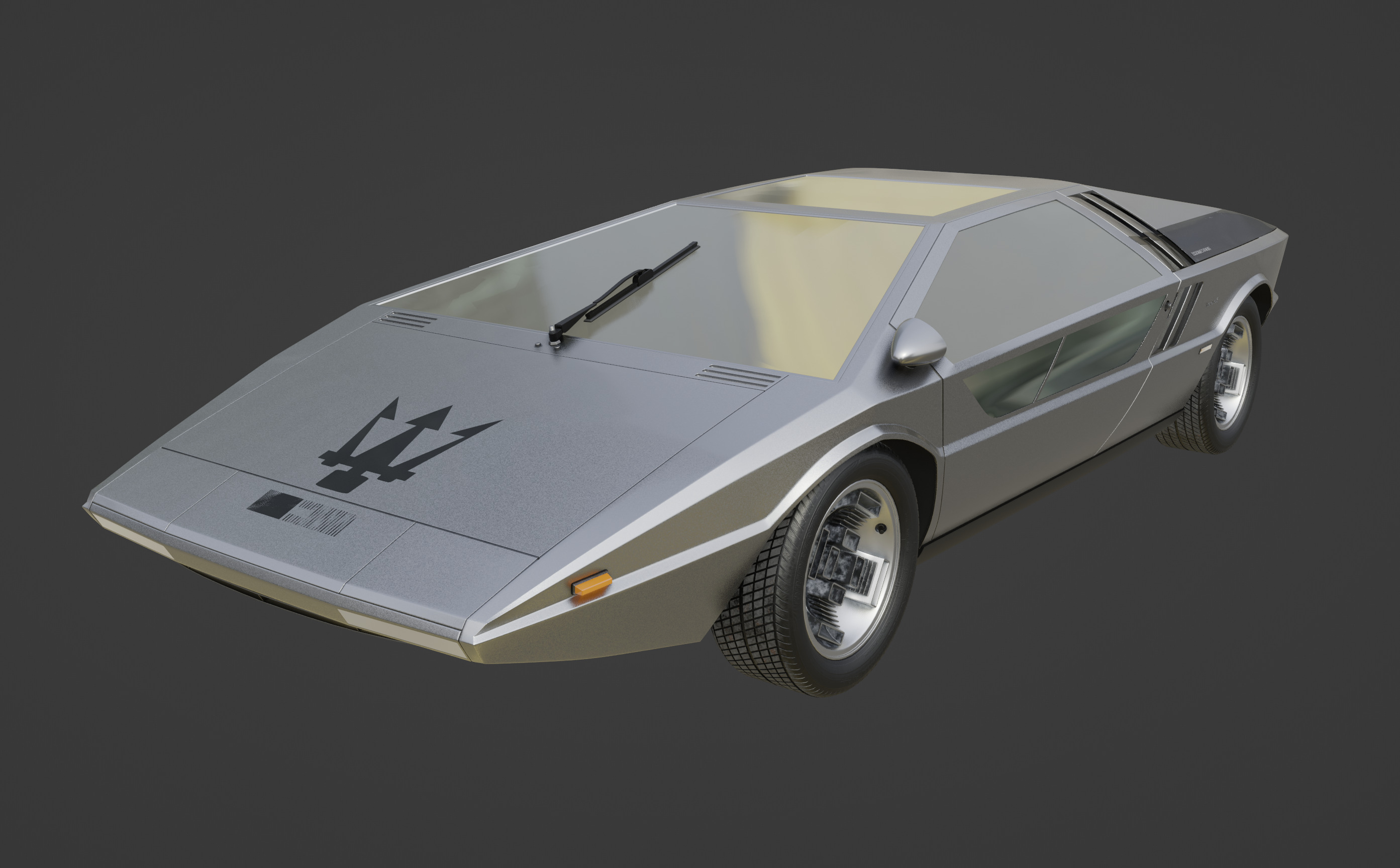 Maserati Boomerang coupe 1972 3D model_18