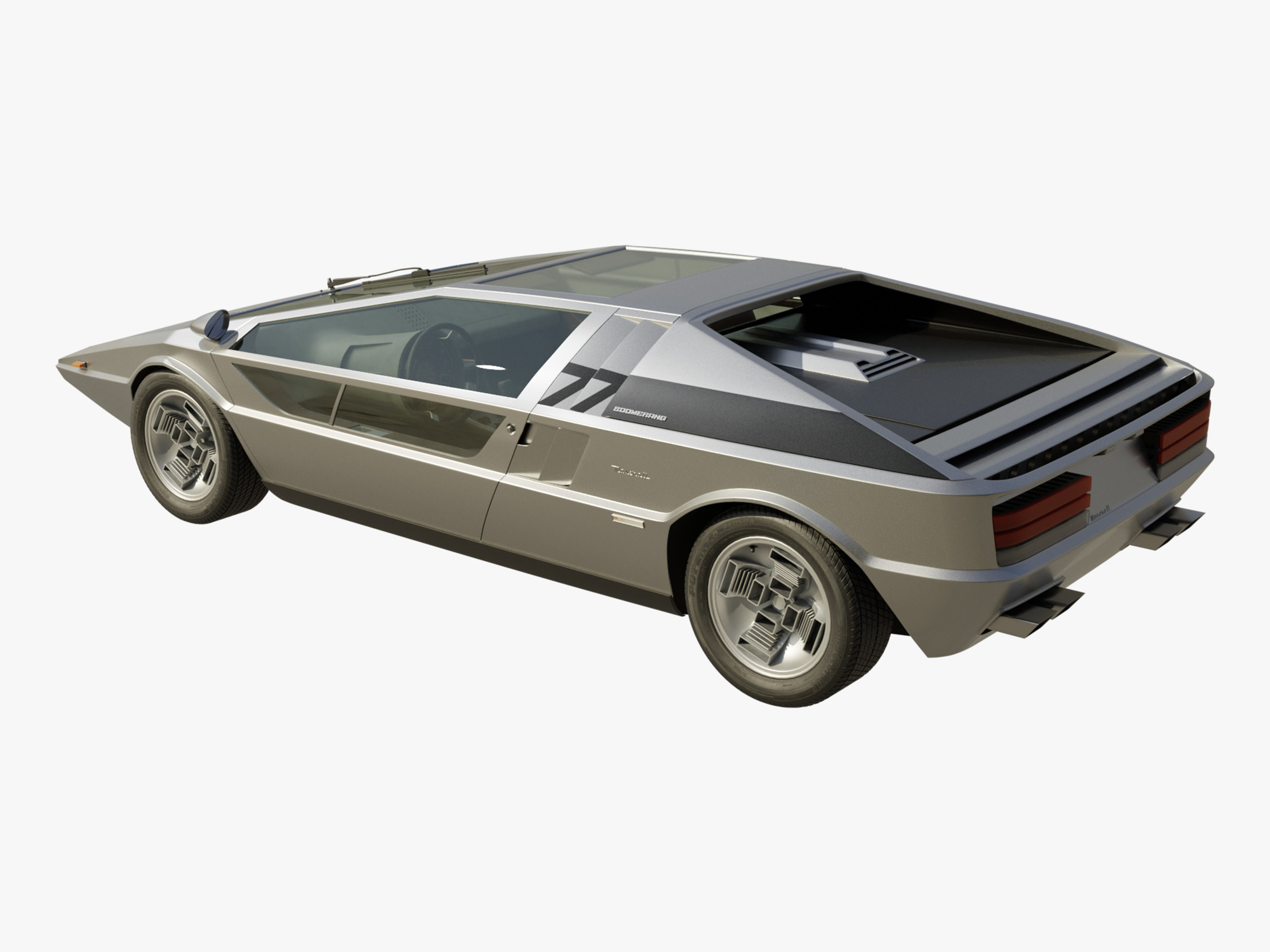 Maserati Boomerang coupe 1972 3D model_6