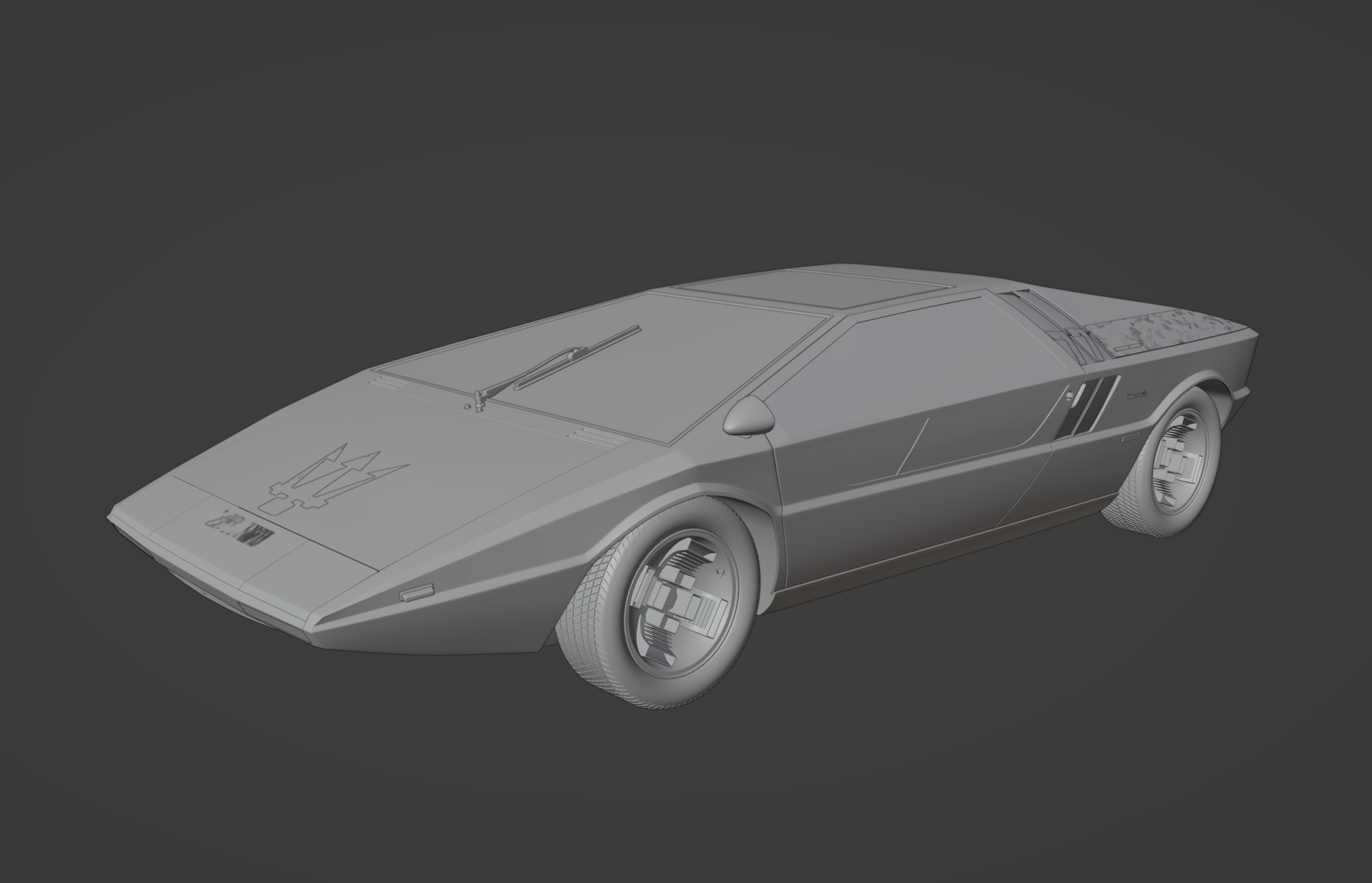 Maserati Boomerang coupe 1972 3D model_10
