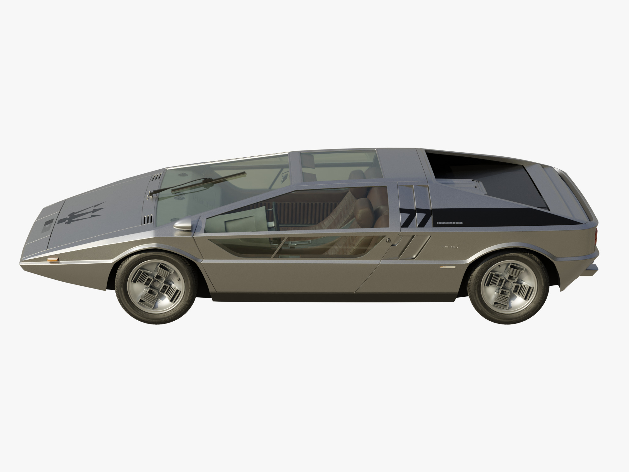 Maserati Boomerang coupe 1972 3D model_4