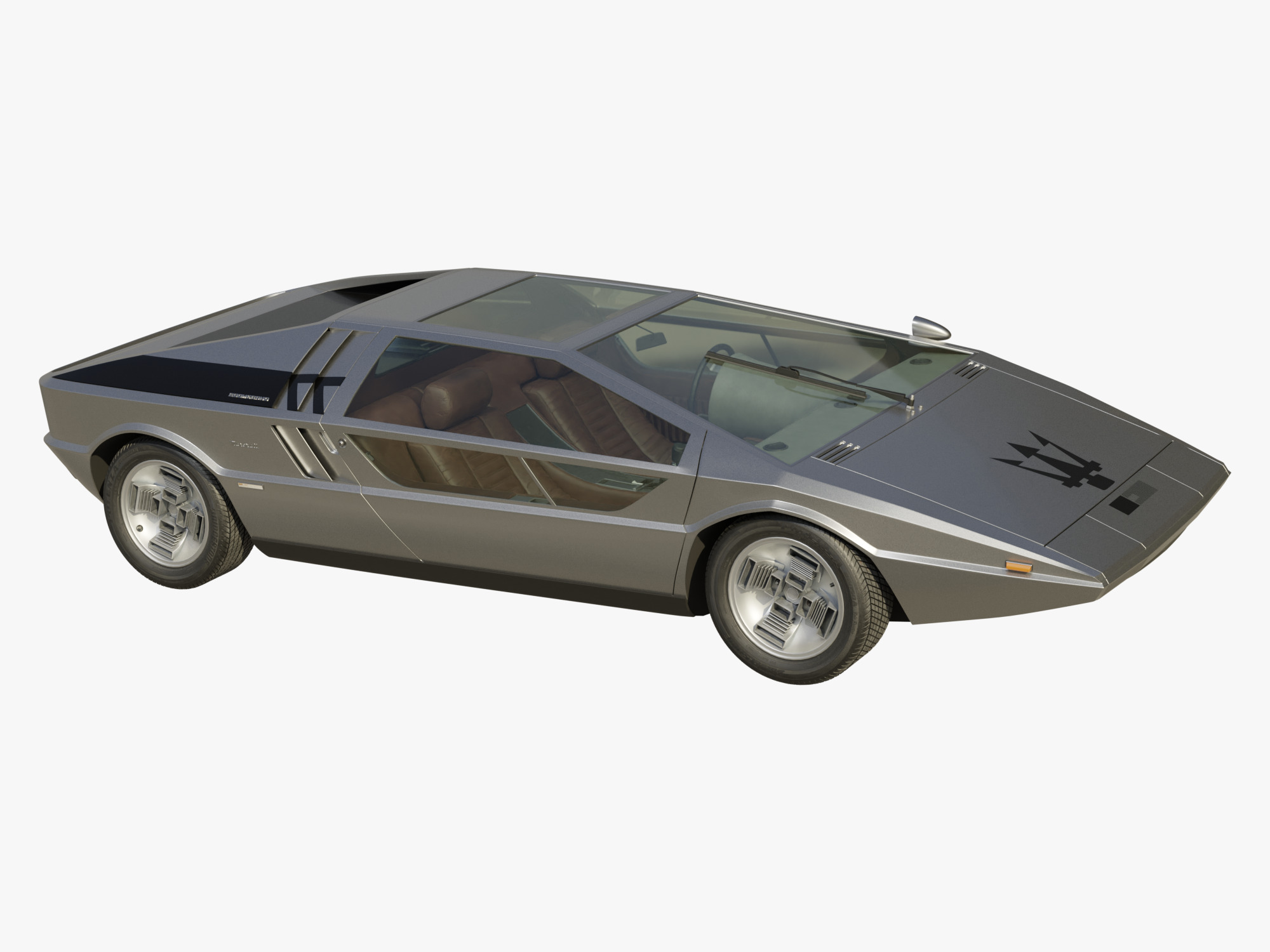Maserati Boomerang coupe 1972 3D model_1