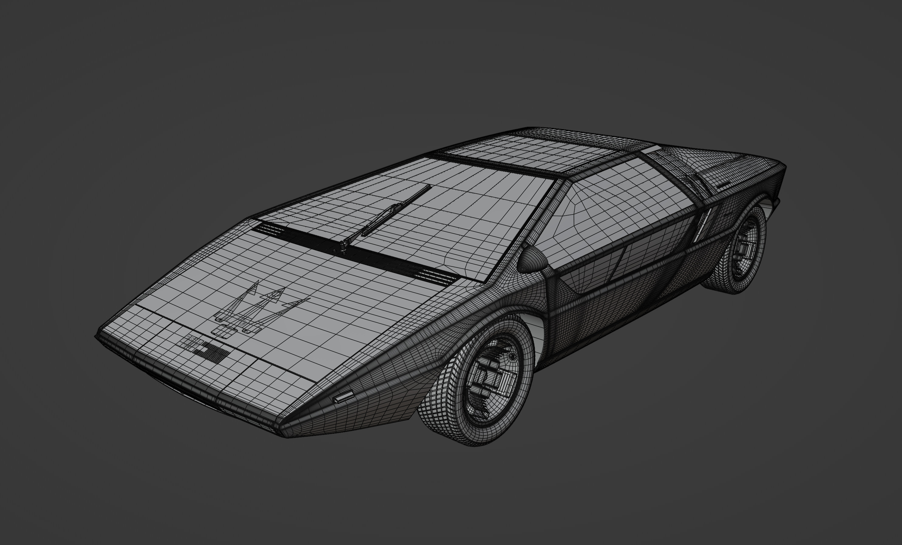 Maserati Boomerang coupe 1972 3D model_13