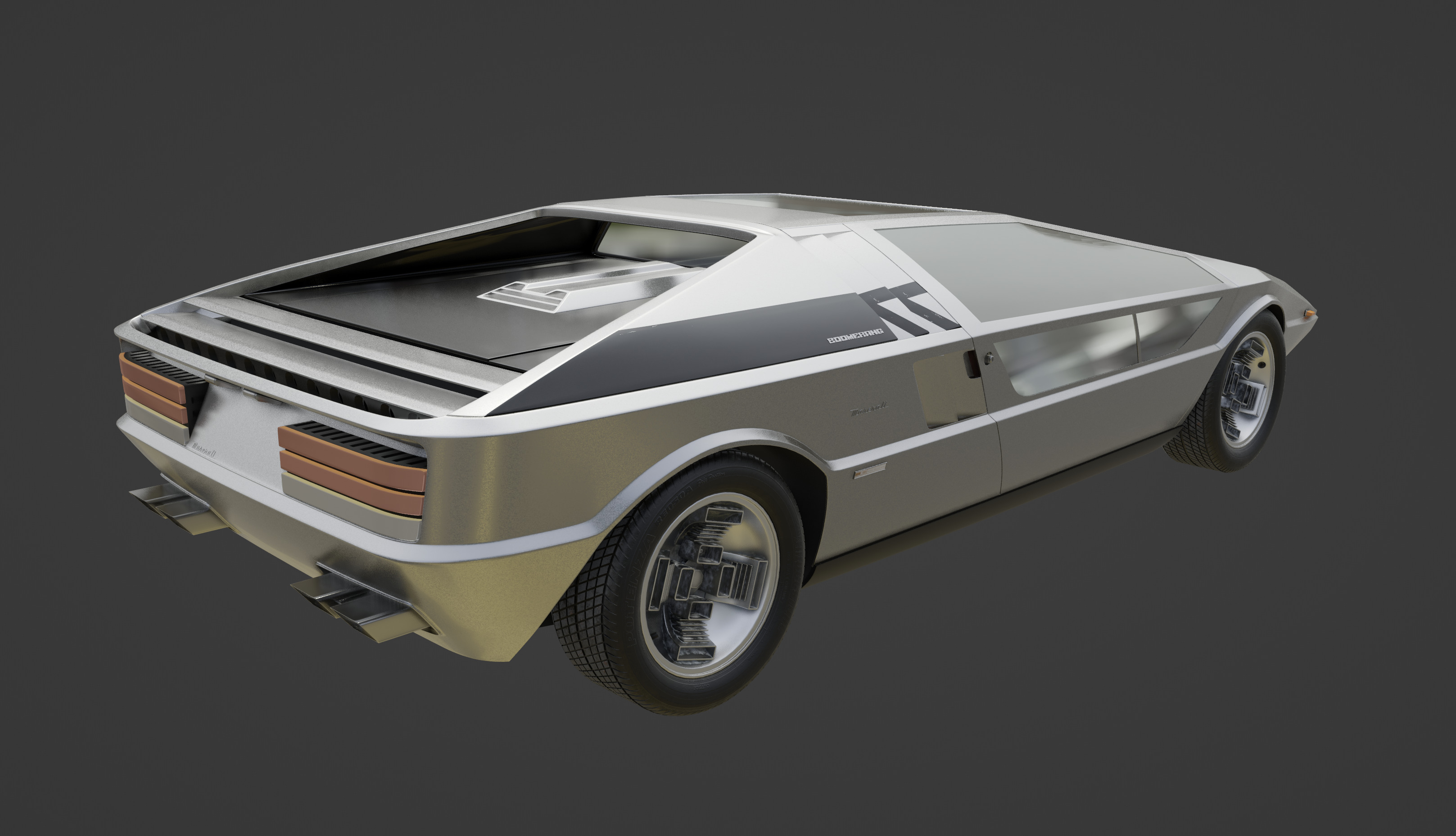 Maserati Boomerang coupe 1972 3D model_19
