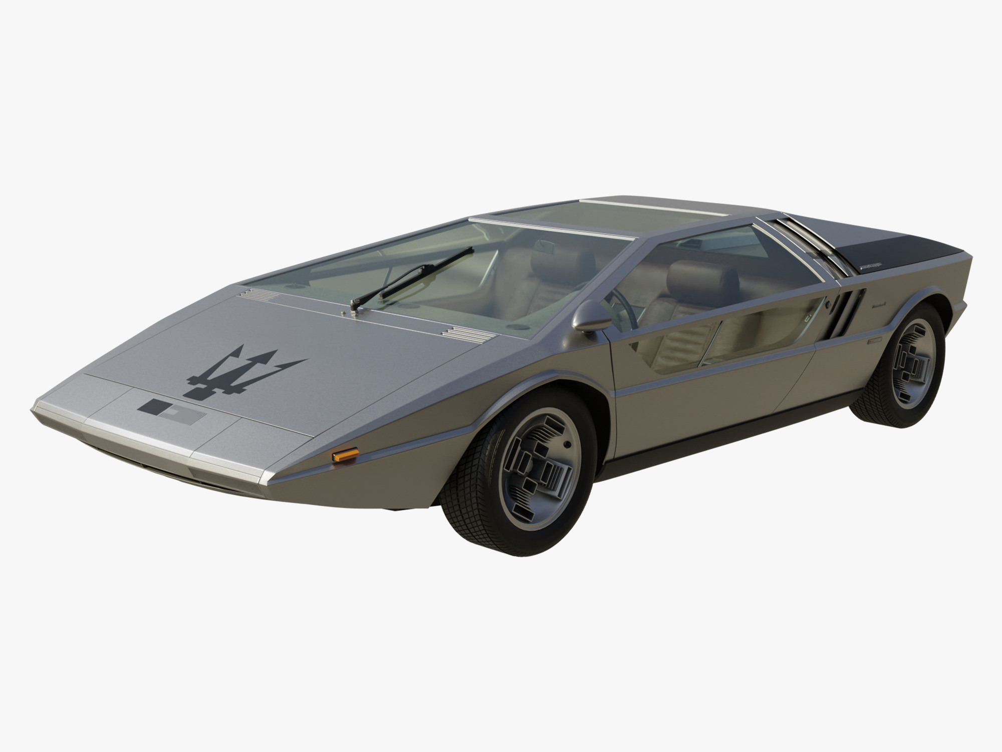 Maserati Boomerang coupe 1972 3D model_3