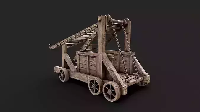 Medieval Siege Ladder PBR Low-poly 3D model