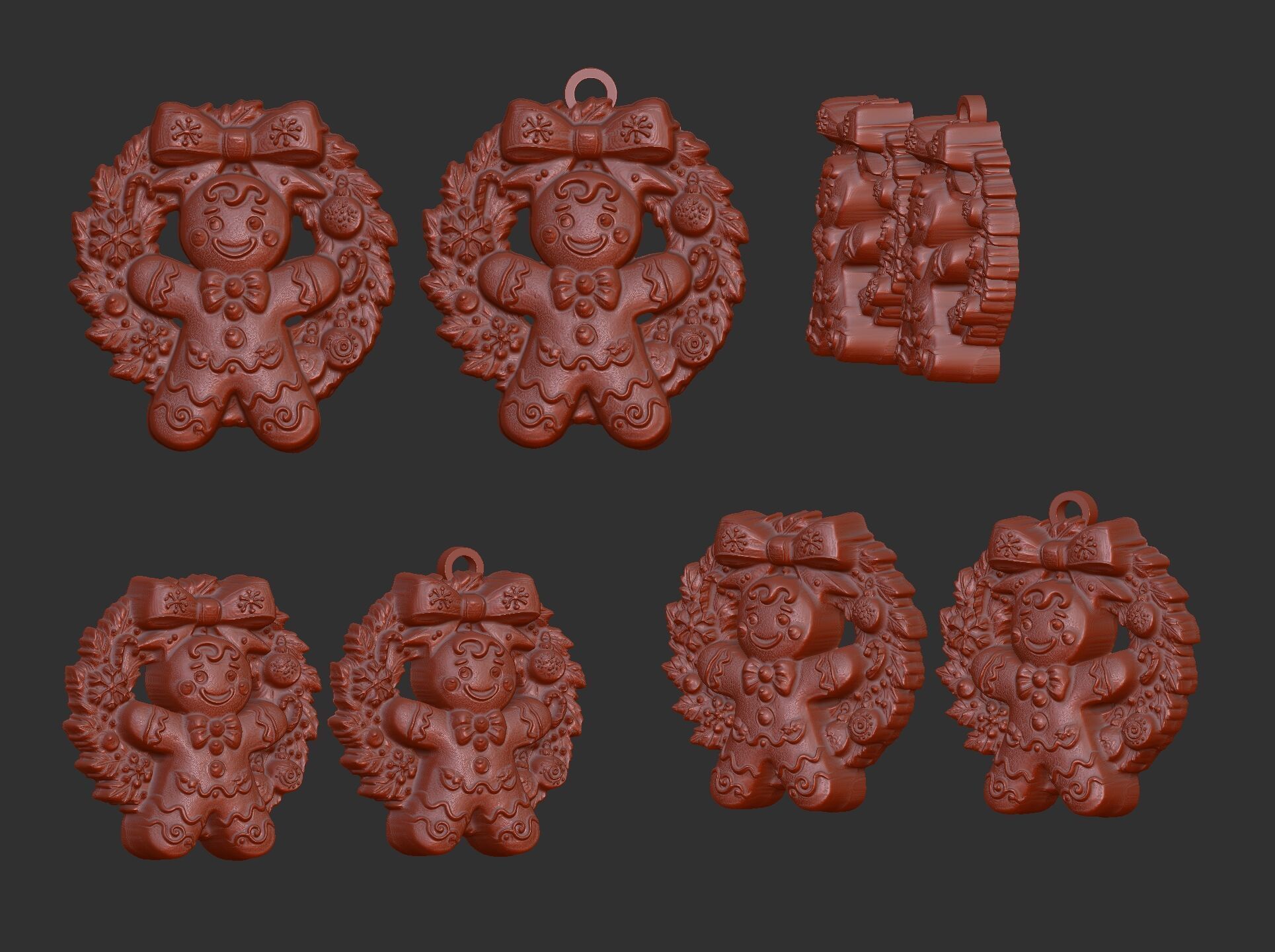 cute christmas cookie tree decor  3D print model_3