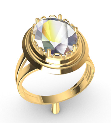 Modern rings with gems 3D Print Models 3D print model_9