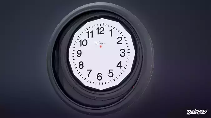 DIVE BAR - Wall Clock 01 - LOW POLY