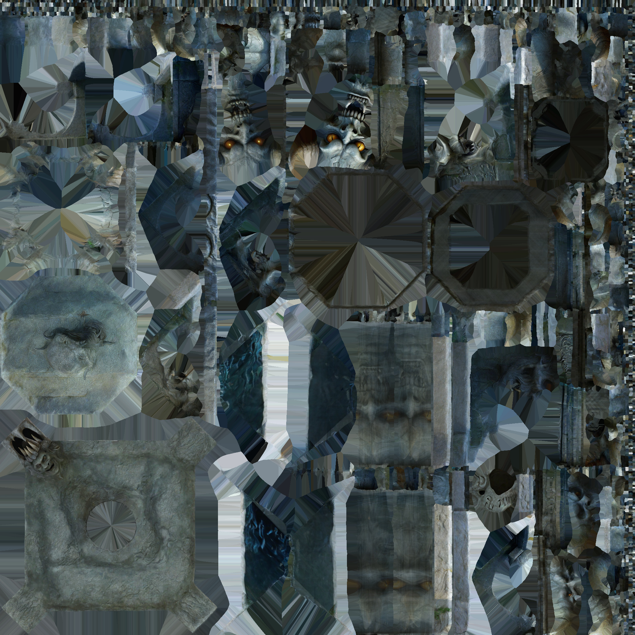 devils head fountain 02 Low-poly 3D model_8