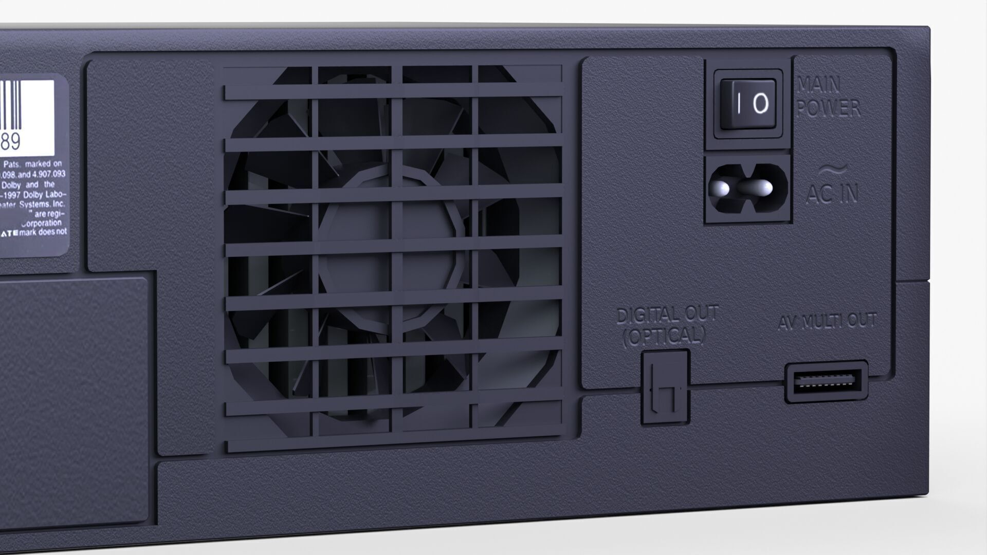 Sony PlayStation 2 FAT Low-poly 3D model_6