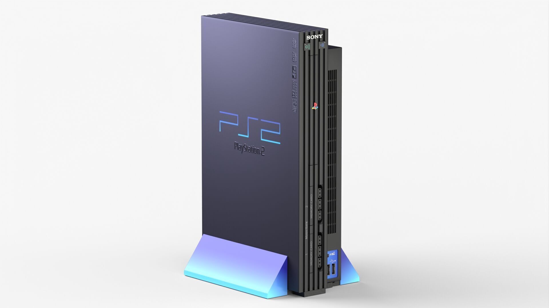 Sony PlayStation 2 FAT Low-poly 3D model_11