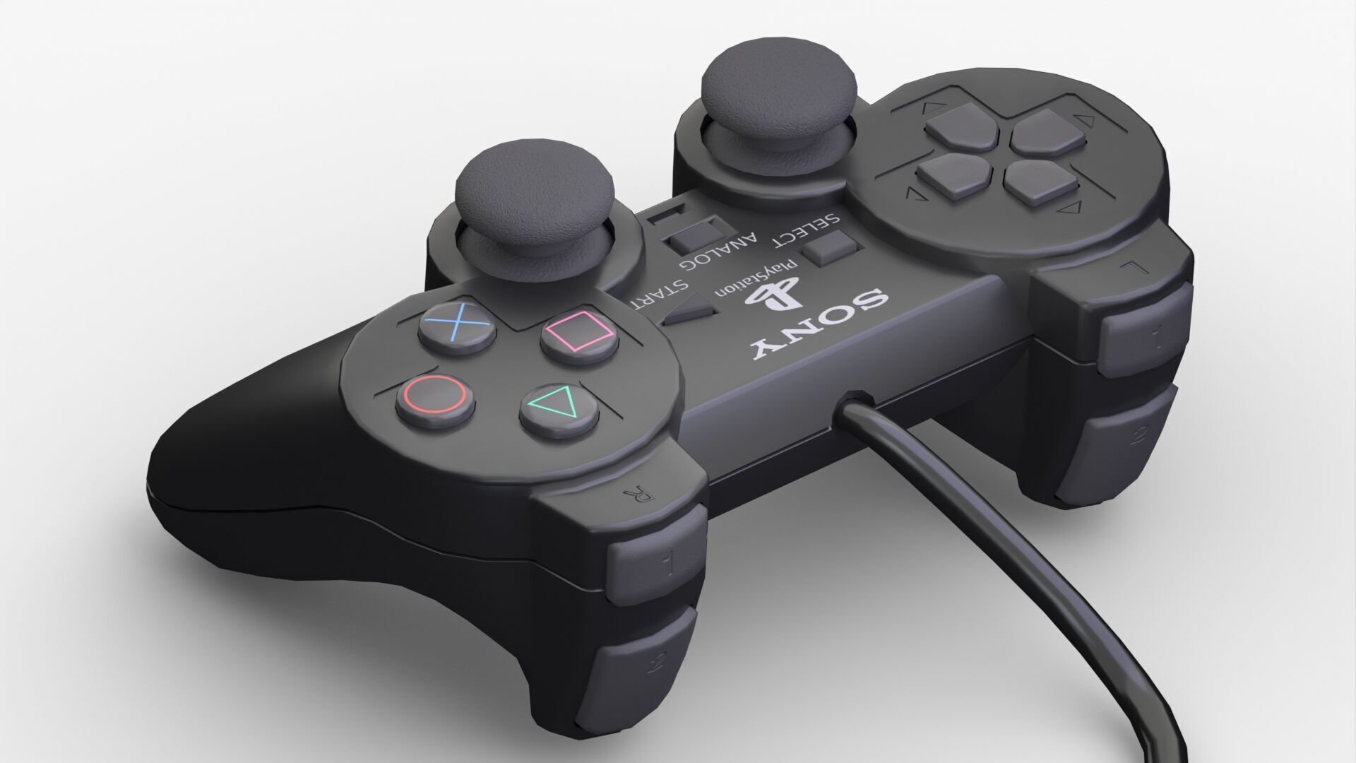 Sony PlayStation 2 FAT Low-poly 3D model_18