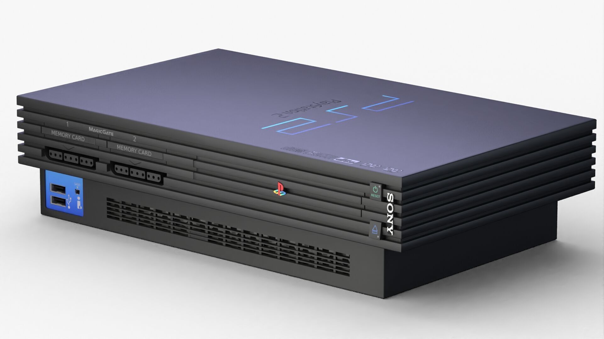 Sony PlayStation 2 FAT Low-poly 3D model_4