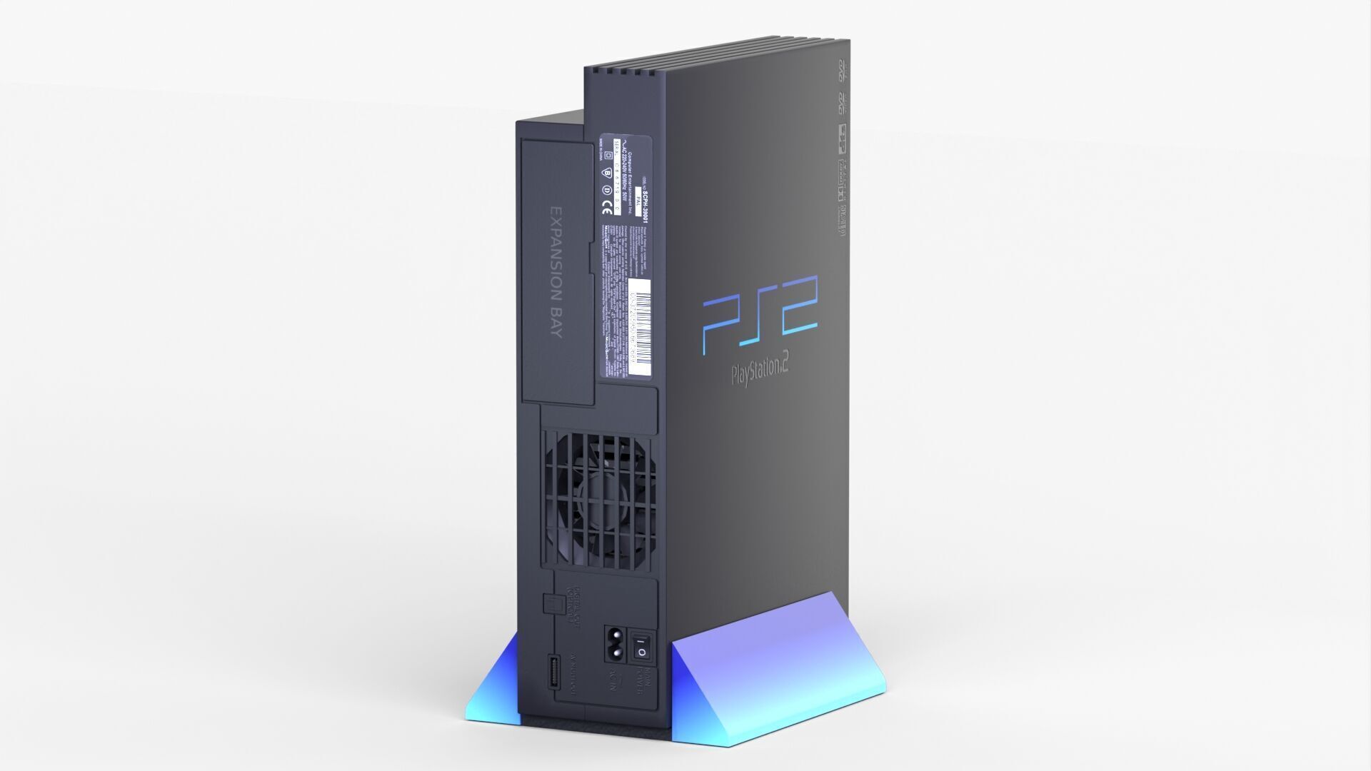 Sony PlayStation 2 FAT Low-poly 3D model_13