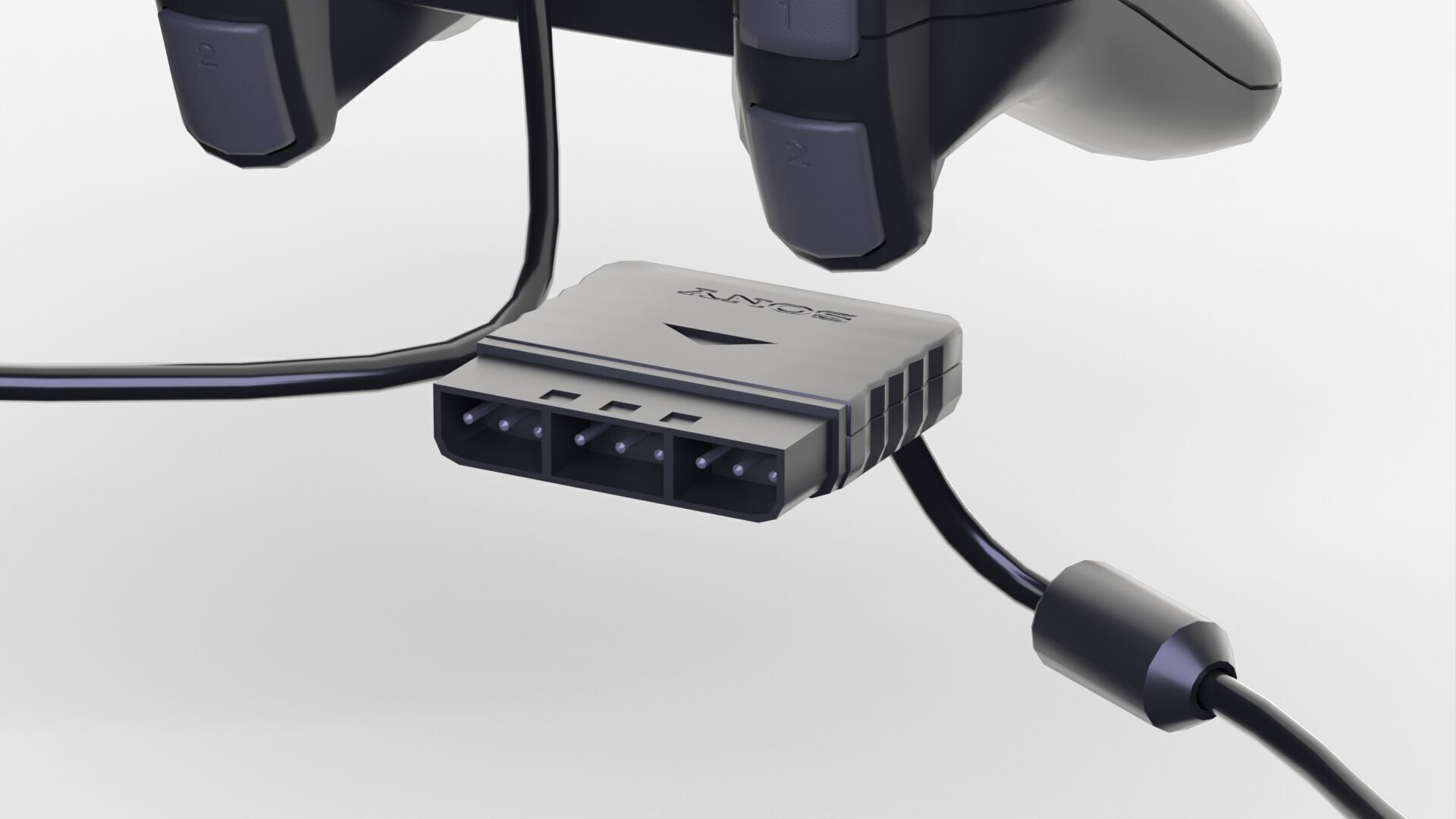 Sony PlayStation 2 FAT Low-poly 3D model_23