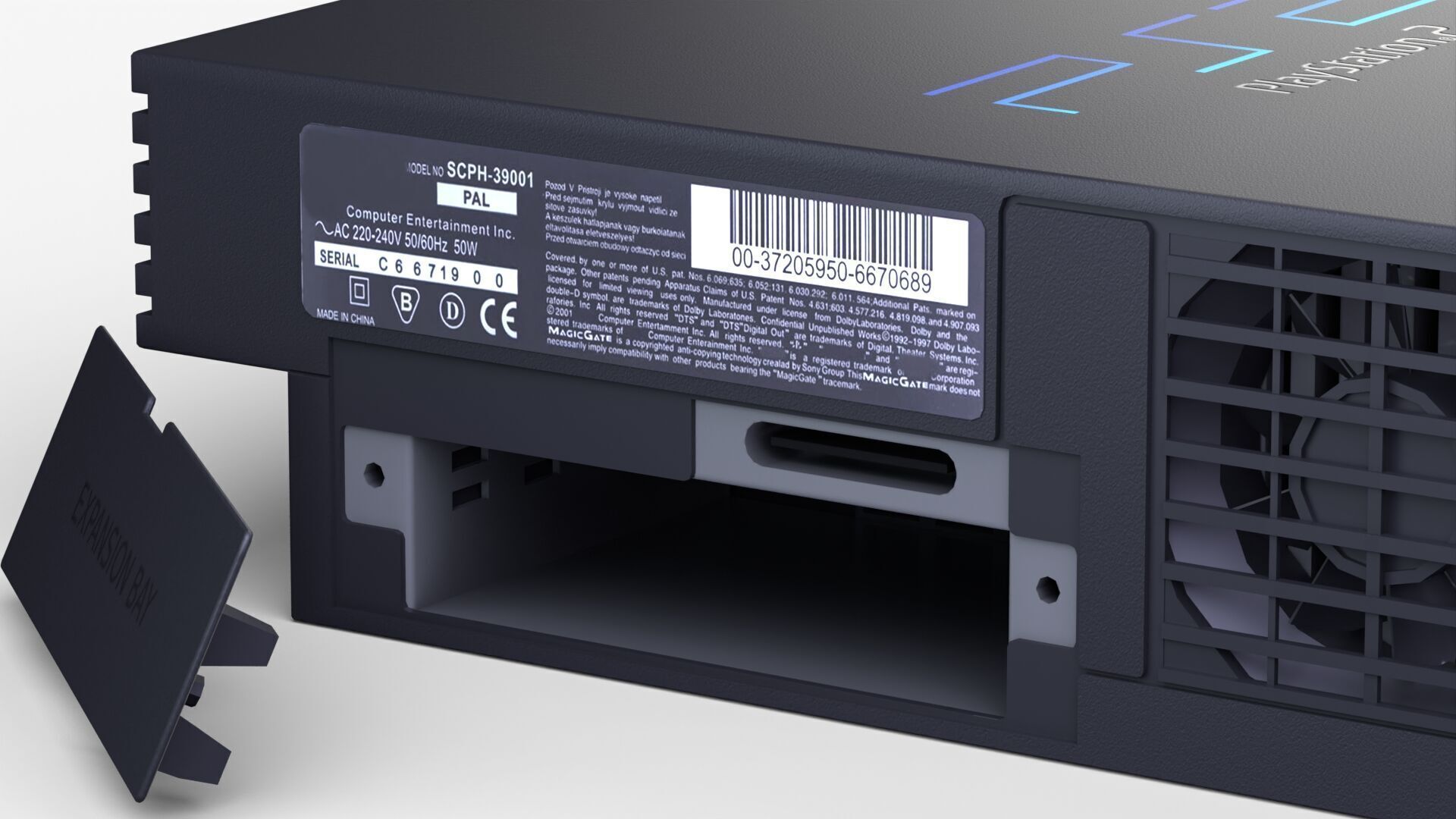 Sony PlayStation 2 FAT Low-poly 3D model_8