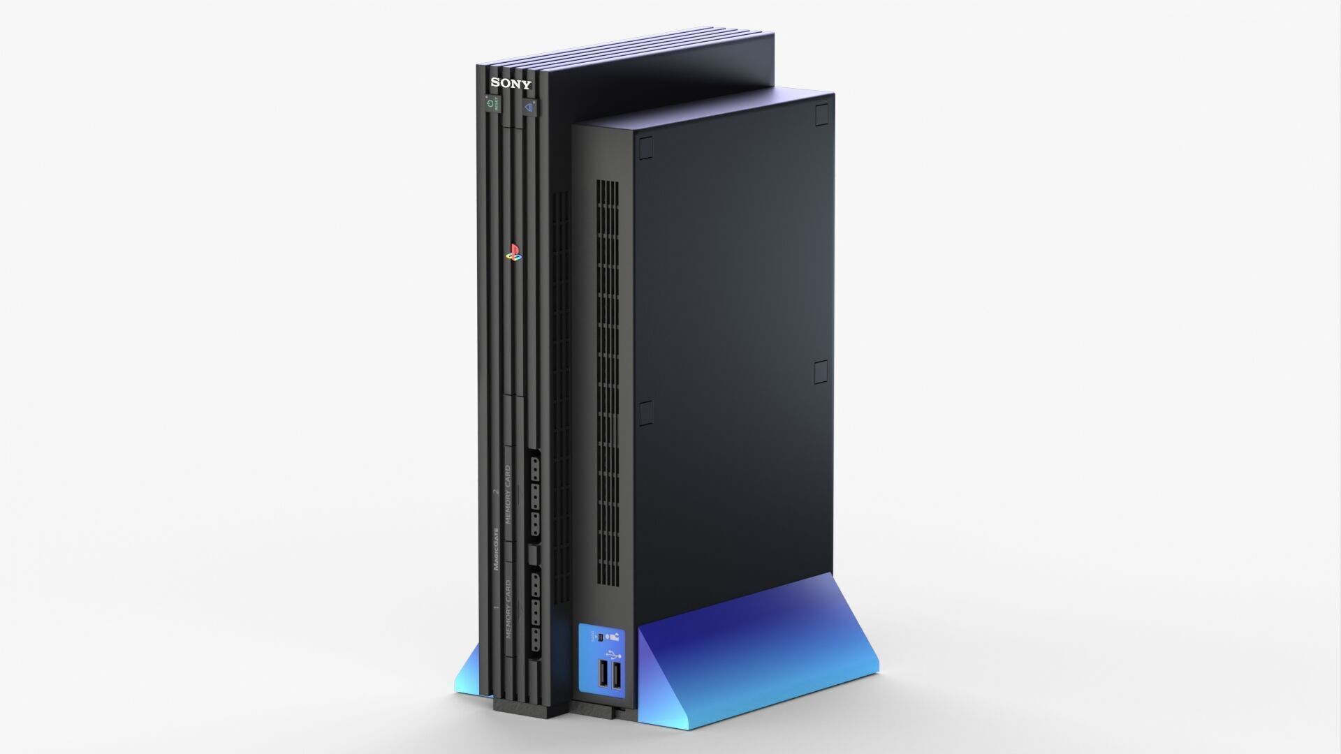 Sony PlayStation 2 FAT Low-poly 3D model_12