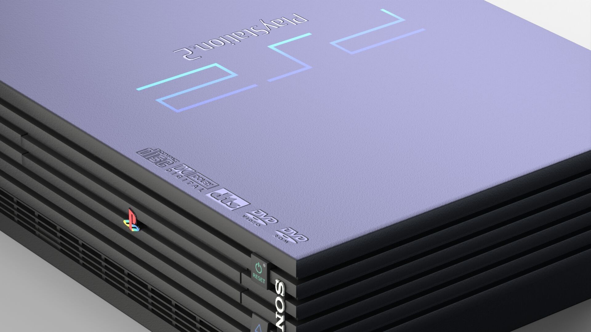 Sony PlayStation 2 FAT Low-poly 3D model_10