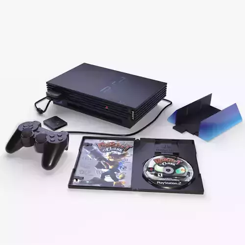 Sony PlayStation 2 FAT Low-poly 3D model