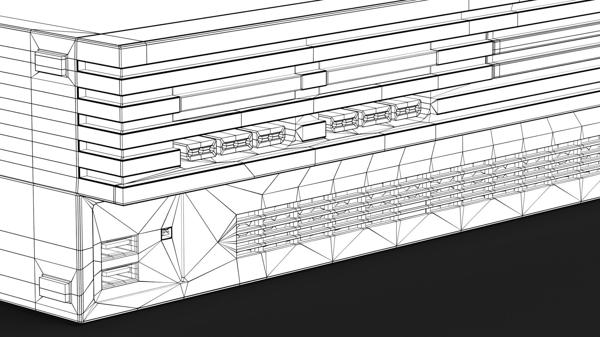 Sony PlayStation 2 FAT Low-poly 3D model_30