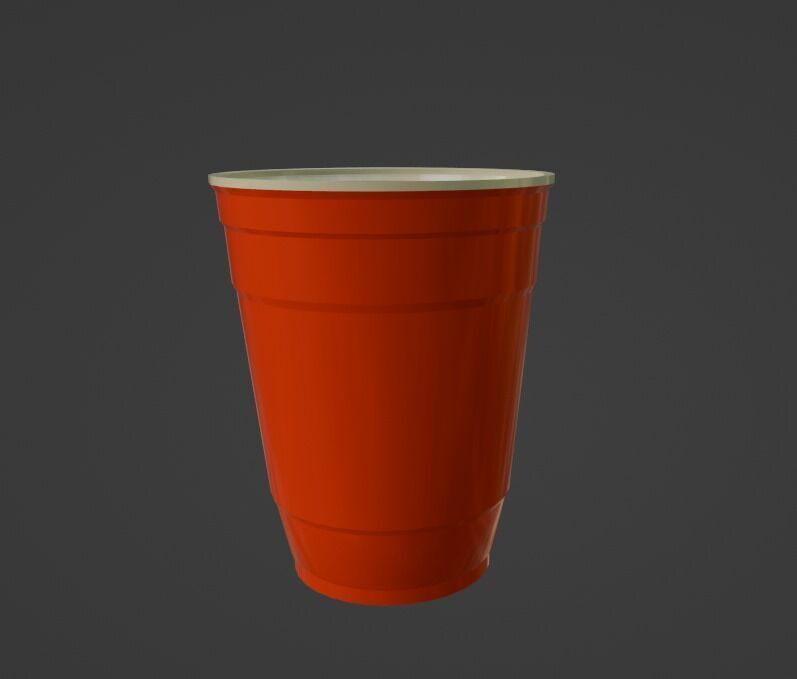 Low Poly Plastic Cup Free low-poly 3D model_1