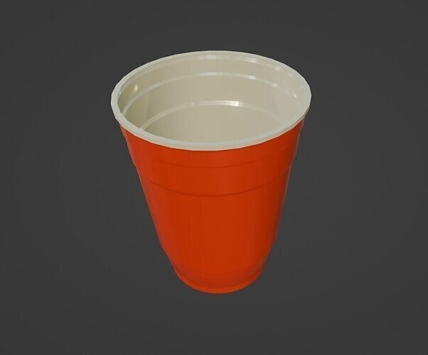 Low Poly Plastic Cup Free low-poly 3D model