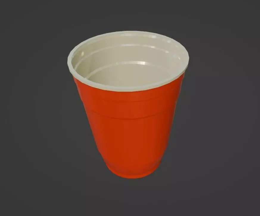 Low Poly Plastic Cup Free low-poly 3D model_0