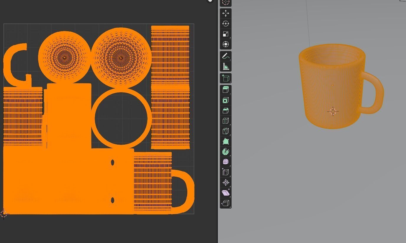 Low Poly Mug Cup Free 3D model_4