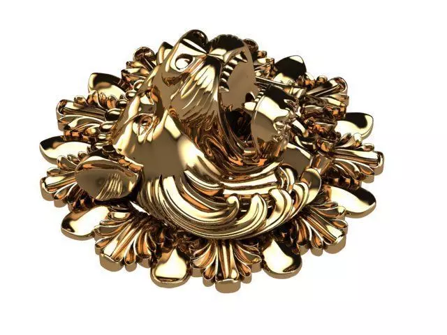 Head of lion 3D print model_0