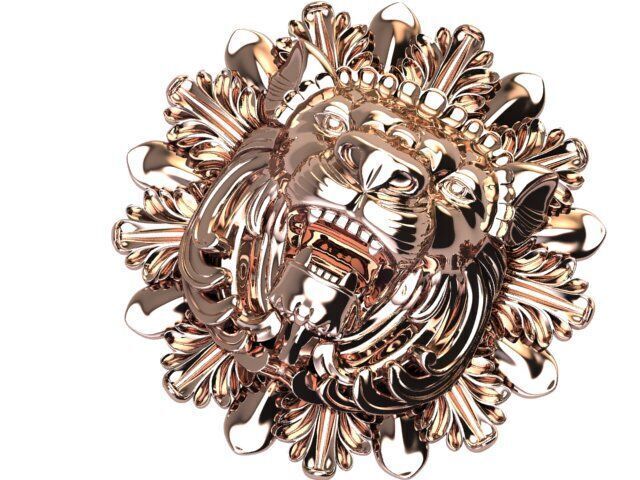 Head of lion 3D print model_20