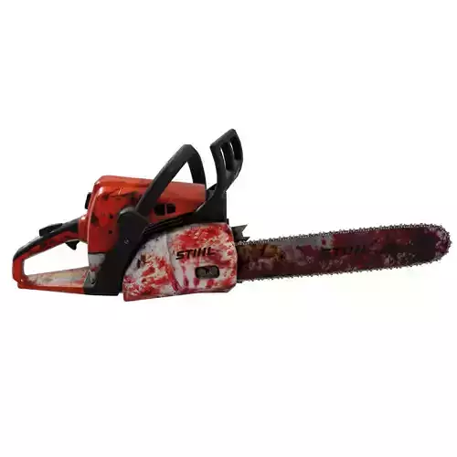 Chainsaw Stihl like - Gore Blood stained - horror  game-ready 